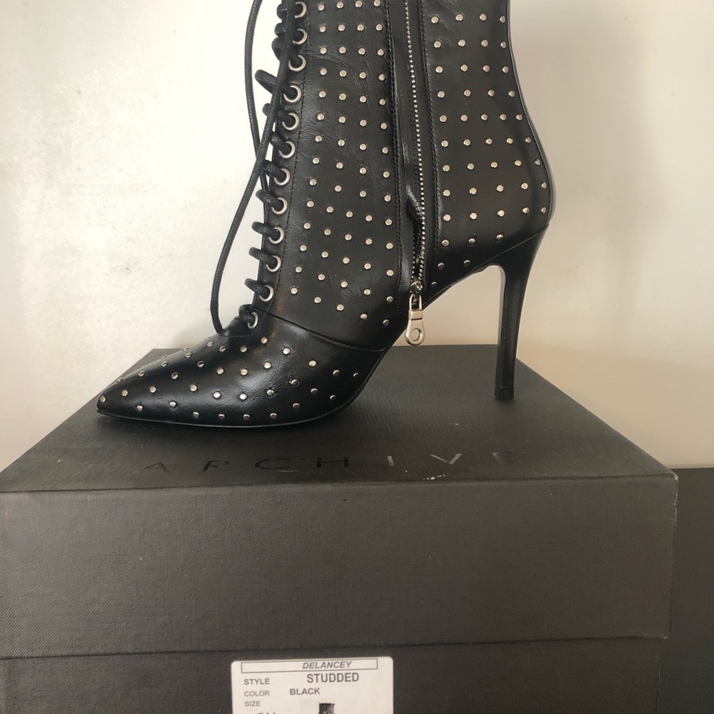 Archive studded stiletto booties